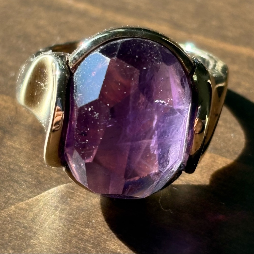 Vintage J+T 925 Purple Amethyst Ring